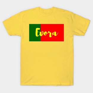 Evora City in Portuguese Flag Colors T-Shirt